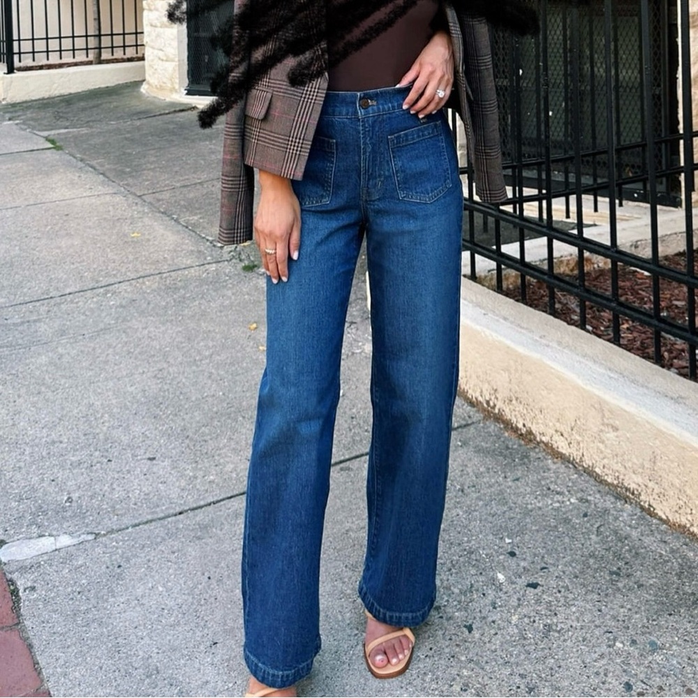 Madewell Perfect Vintage Wide Leg Denim Jeans Trouser fit